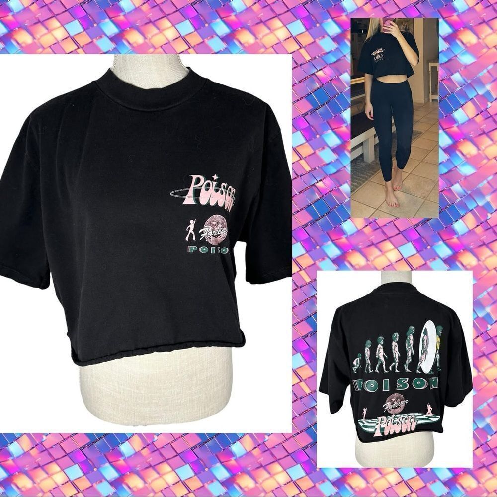 Black Poison Graphic Crop Tee - Poison
